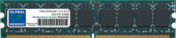 1GB DDR2 667MHz PC2-5300 240-PIN ECC DIMM (UDIMM) MEMORY RAM FOR SUN SERVERS/WORKSTATIONS